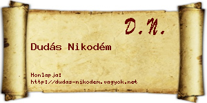 Dudás Nikodém névjegykártya
